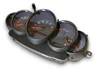 Gloss Carbon Fiber Dashboard Dial Gauge Rings Bezel Trim for Porsche 911 996 S