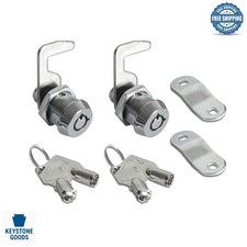 2 Pack Waterproof Tubular Cam Lock Set with 4 Keys - Versatile Security for T...