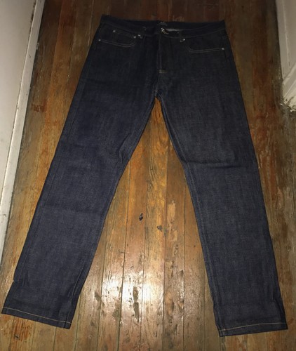 A.P.C.Dark Blue Petit standard Denim SIZE 34 X 32 Raw Selvedge Slim Fit Premium