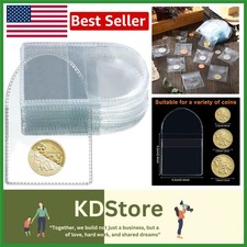 50-Pack Clear Coin Pouch Holders   Perfect for Collectors  Jewelry Storage