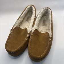 Koolaburra By UGG Lezly Women  s Size 8 Chestnut Tan Suede Slippers Comfy Sherpa