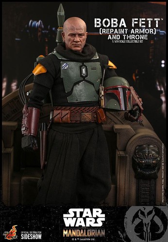 Boba Fett Repaint Armor and Throne Sixth Scale Figure Set by Hot Toys Sideshow - Imagen 6 de 6