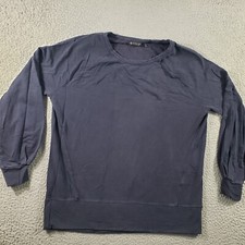 Athleta Sweatshirt Women's Medium Blue Pullover Stretch Sweater Casual Cotton