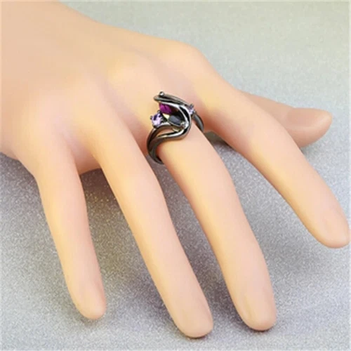 Elegant Women 925 Silver Plated Wedding Ring Cubic Zircon Jewelry Gift Sz 6-10 - Picture 34 of 35