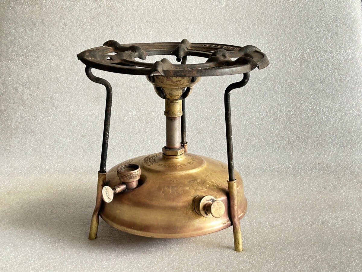 old Primus vintage brass pressure camping stove - like a sievert valor