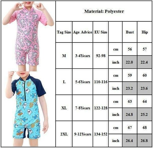 UV Sonnenschutz Bademode Badeanzug Strandkleidung für Kinder Jungen Mädchen - Bild 3 von 13
