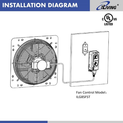 iLIVING Exhaust Fan Thermospeed™ Controller - Picture 3 of 4