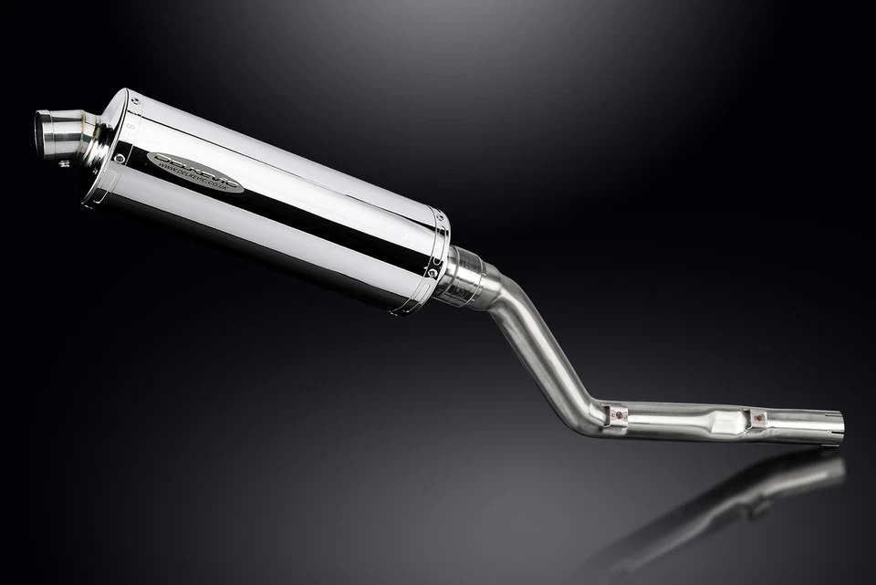 Suzuki DRZ400E DR-Z400E 2000-2009 Kit de silenciador de escape de acero inoxidable ovalado deslizable de 14" Foto 3 de 4