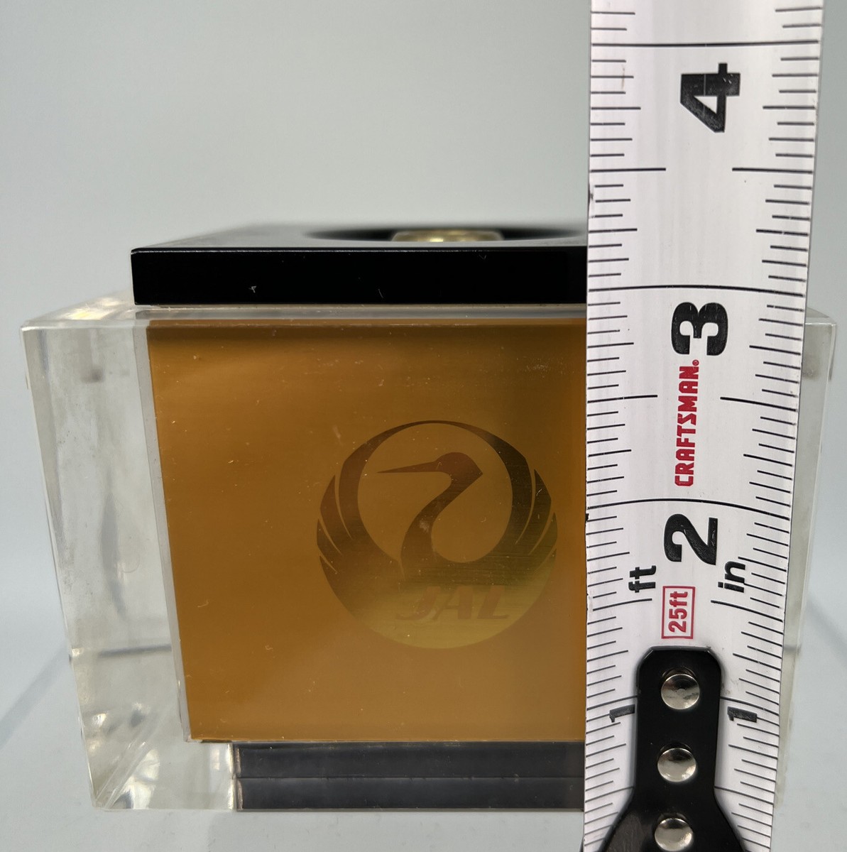 Vintage 1960s JAL Japan Airlines Table Lighter Black w Gold Vintage 1960s JAL Japan Airlines Table Lighter Black w Gold