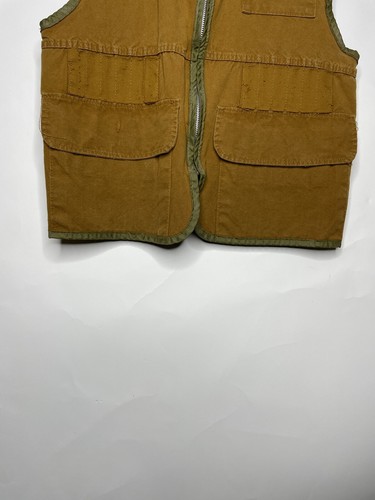 Vintage Saftbak Hunting Vest Lined Size Medium Brown Outdoors Animals - Picture 2 of 8