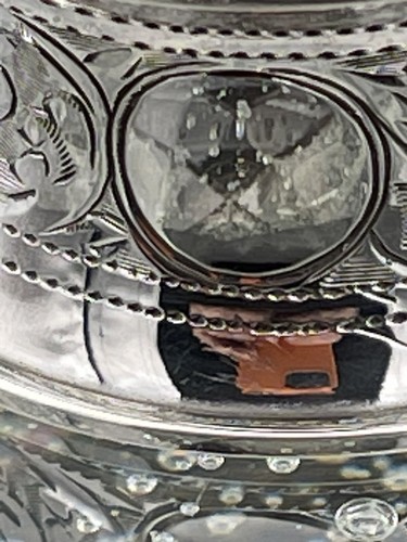 Anello tovagliolo in argento sterling. c1923 Incisione a mano di Gieves srl - Foto 8 di 12