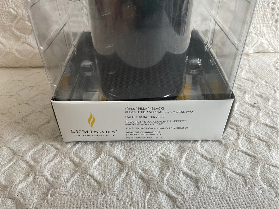 Luminara Vela Pilar Araña Negra 3” x 6.5” Halloween Sin Llama Rara Nueva Foto 4 de 4