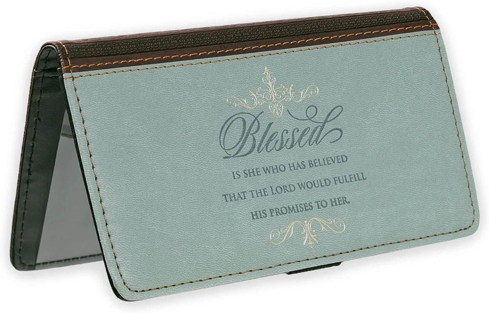 Cartera chequera de cuero sintético Blessed Is She - Regalo elegante y funcional Foto 3 de 4
