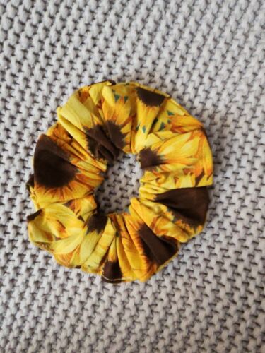  Handmade Hair Scrunchie Sunflower theme - Picture 1 of 7