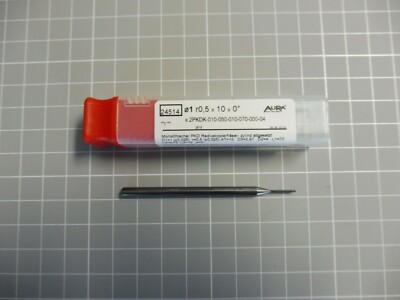 1 x Aura VHM Fräser 24514; Ø 1; r 0,5 x 10 x 0°; x.2PKDK-010-050-010-070-000-04