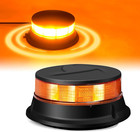 Led Amber Beacon Light, 4.2" Flashing Emergency Strobe Lights, Magnetic Mount 36