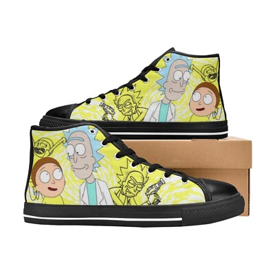 Rick & Morty Men's Custom Sneakers High Top Canvas Casual Shoes