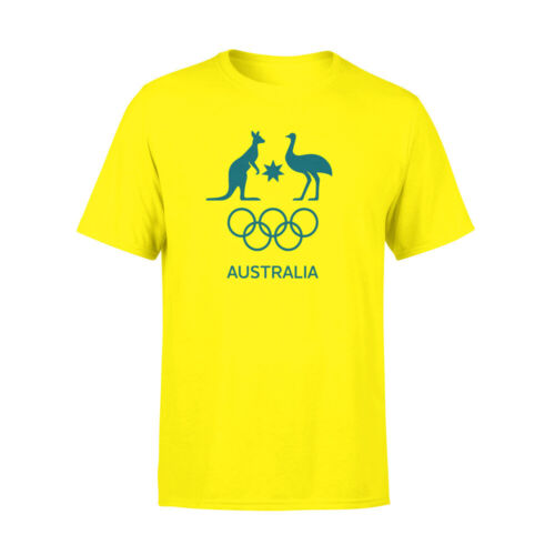 AOC Australian Olympic Adults XL Supporter Cotton T-Shirt/Tee/Top Sport Gold - Picture 1 of 3