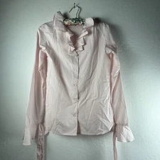 J.W. Anderson x Uniqlo Women Extra Fine Cotton Long-sleeve Blouse XS Pink New