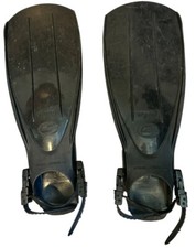 Aqua Lung Fins Deep Sea Pulse Scuba Diving Swim Open Heel Black Sz Small