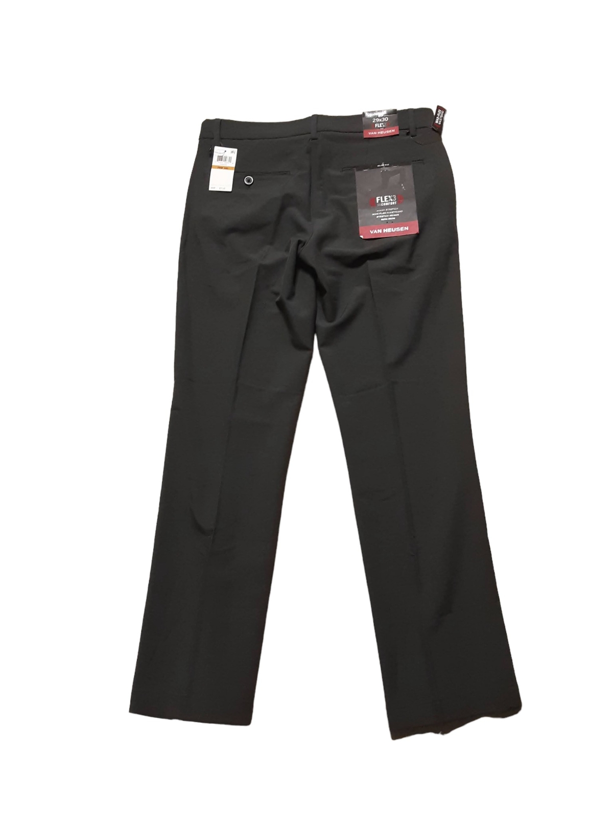 Van Heusen Men’s Slim Fit Stretch Straight Pants Gray (Size 29 x 30