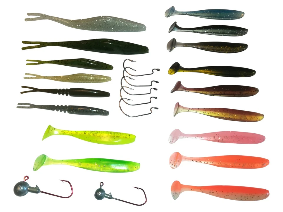 Zander Gummifisch Box Drop Shot Shad Angel No Action Shad Gummi Köder 8 11 13 cm - Bild 4 von 4