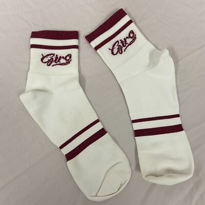 Giro GA Classic Racer Cycling Super Fit Socks White / Red Size XLarge US 12-13