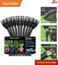 Versatile Cat 6 Network Cable Pack - High-Speed Data Transfer and Compatibility