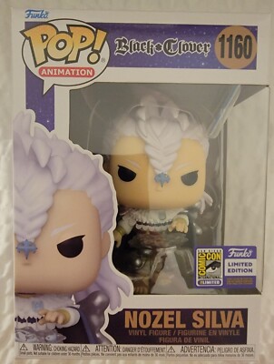 Funko Pop SDCC 2023 Black Clover Nozel Silva *OFFICIAL STICKER* NIB In Hand
