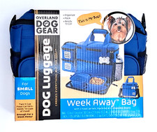 NEW DOG GEAR WEEK AWAY BAG small dogs blue lightweight travel luggage
