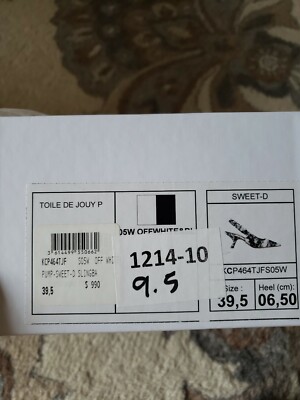 Christian Dior Canvas Pumps Black & White 2.5inch Heel Size 39.5