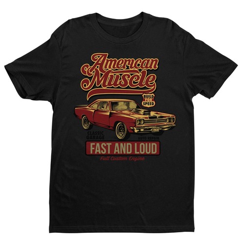 1968 American Muscle Shirt, Classic Muscle Car Shirt, Retro Licensed Men's Tee - Picture 2 of 5