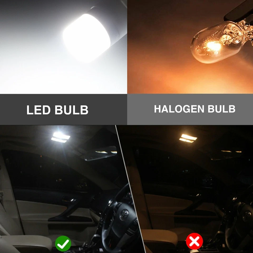 2 peças Super White T10 Wedge lâmpadas LED internas 1:1 W5W 194 168 2825 6000K - Imagem 3 de 4