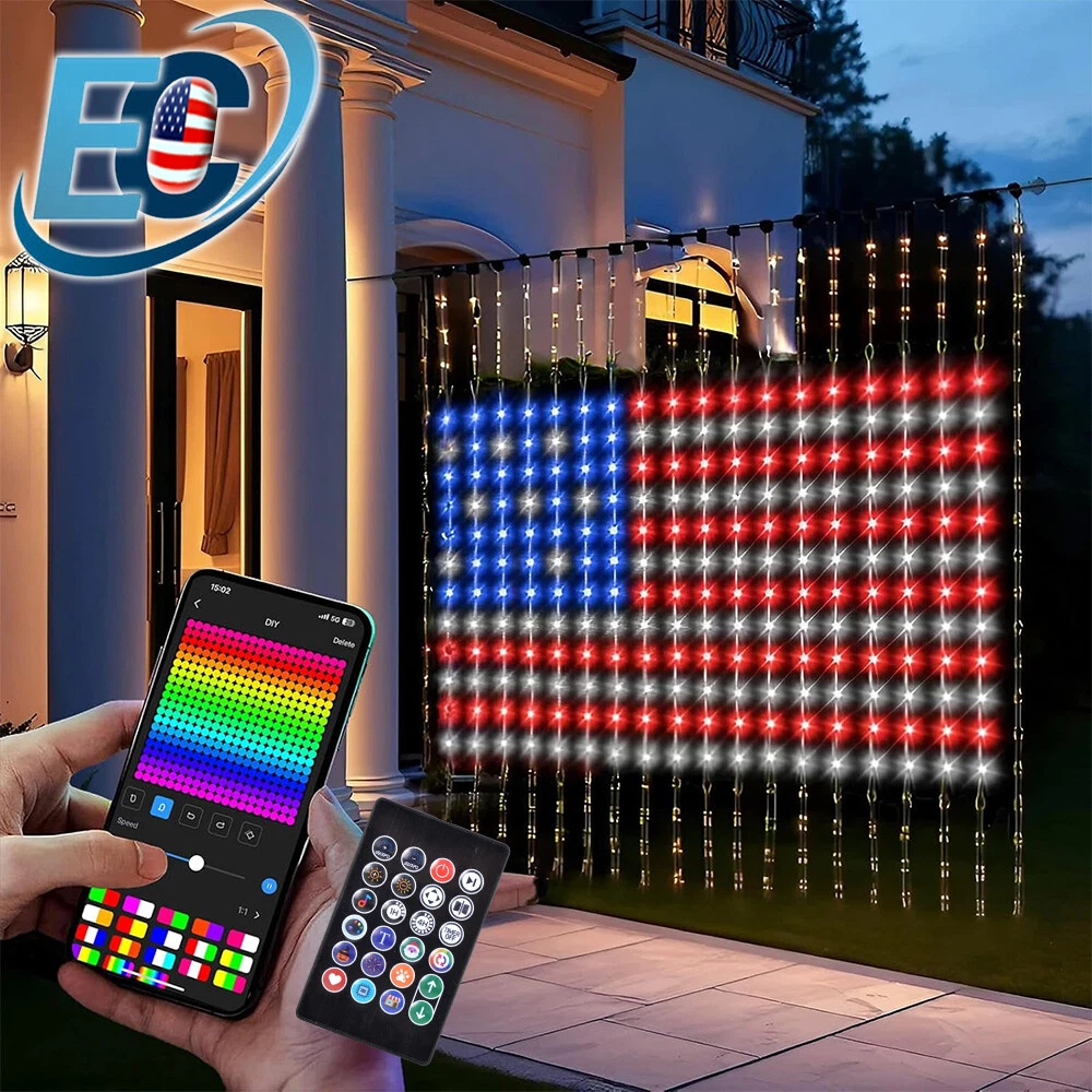 Smart 400LED Curtain String Lights Color Changing Dynamic DIY Backdrop Decor
Opens in a new window o