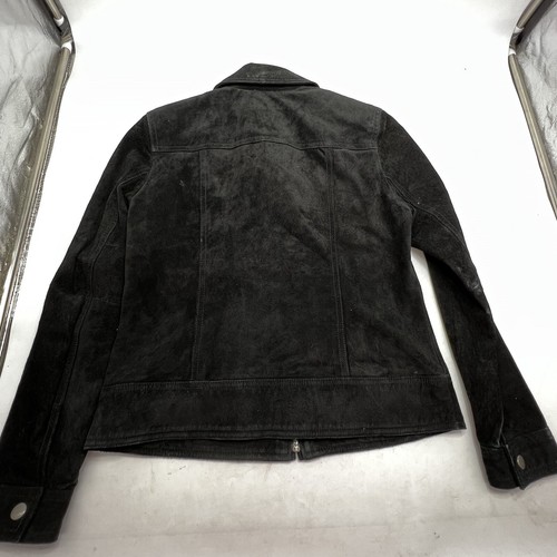 Style & Co Women's SMALL Long Sleeve Full Zip Deep Black Suede Jacket - Picture 17 of 21