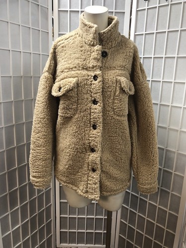 Derek Heart ,Teddy Coat, light brown, Sz M,,Long Sleeve, Pockets, neck long.! - Picture 2 of 11