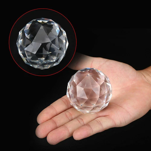 60/80mm Cut Crystal Sphere Prisms Glass Ball Faceted Gazing Suncatcher Crafts IS - Picture 10 of 10