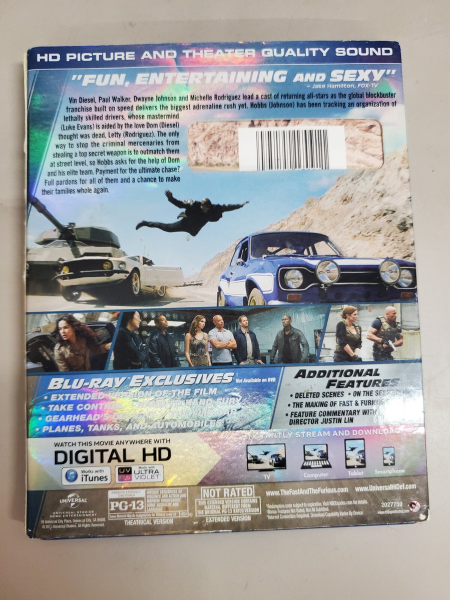 Fast & Furious 6 Extended Edition (Blu-ray + DVD) used w