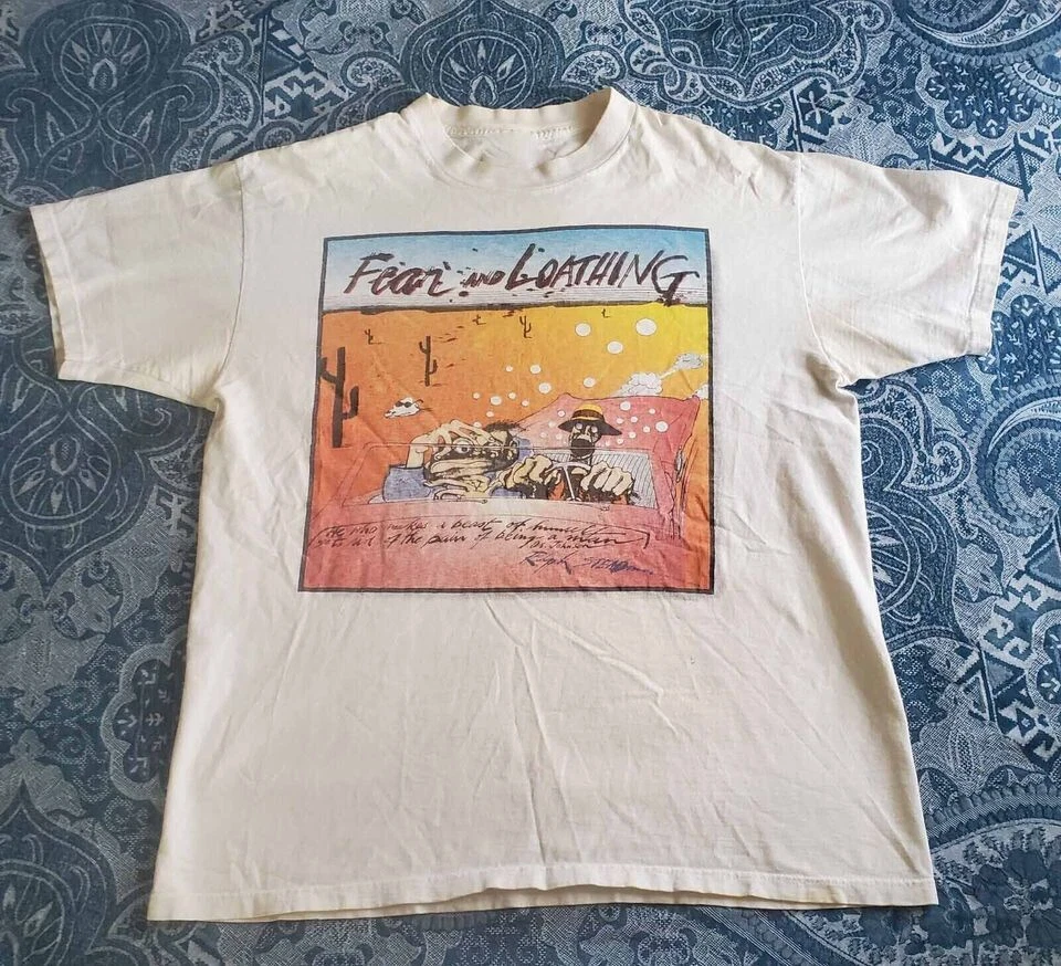 Round Collar Rango Fear And Loathing In Las Vegas Smokes T Shirt Hip Hop For Man 100% Cotton La Camiseta US Size