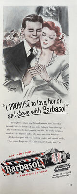 1946 vintage barbasol print ad , More Men Favor  America s #1 Shave