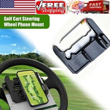 Golf Cart Steering Wheel Cell Phone Mount, Flip Up Phone Holder for Golf Cart