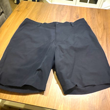 Banana Republic Men s Chino Shorts Flat Front Solid Button Black Cotton Pockets