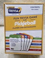 FUN TRIVIA GAME FIR PICKLEBALL PLAYERS ENTHUSIASTS TRAVEL SIZE 200 CARDS NEW