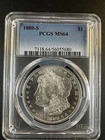 1880-S Morgan Silver Dollar PCGS MS 64 Uncirculated 90% Silver $1 Coin
