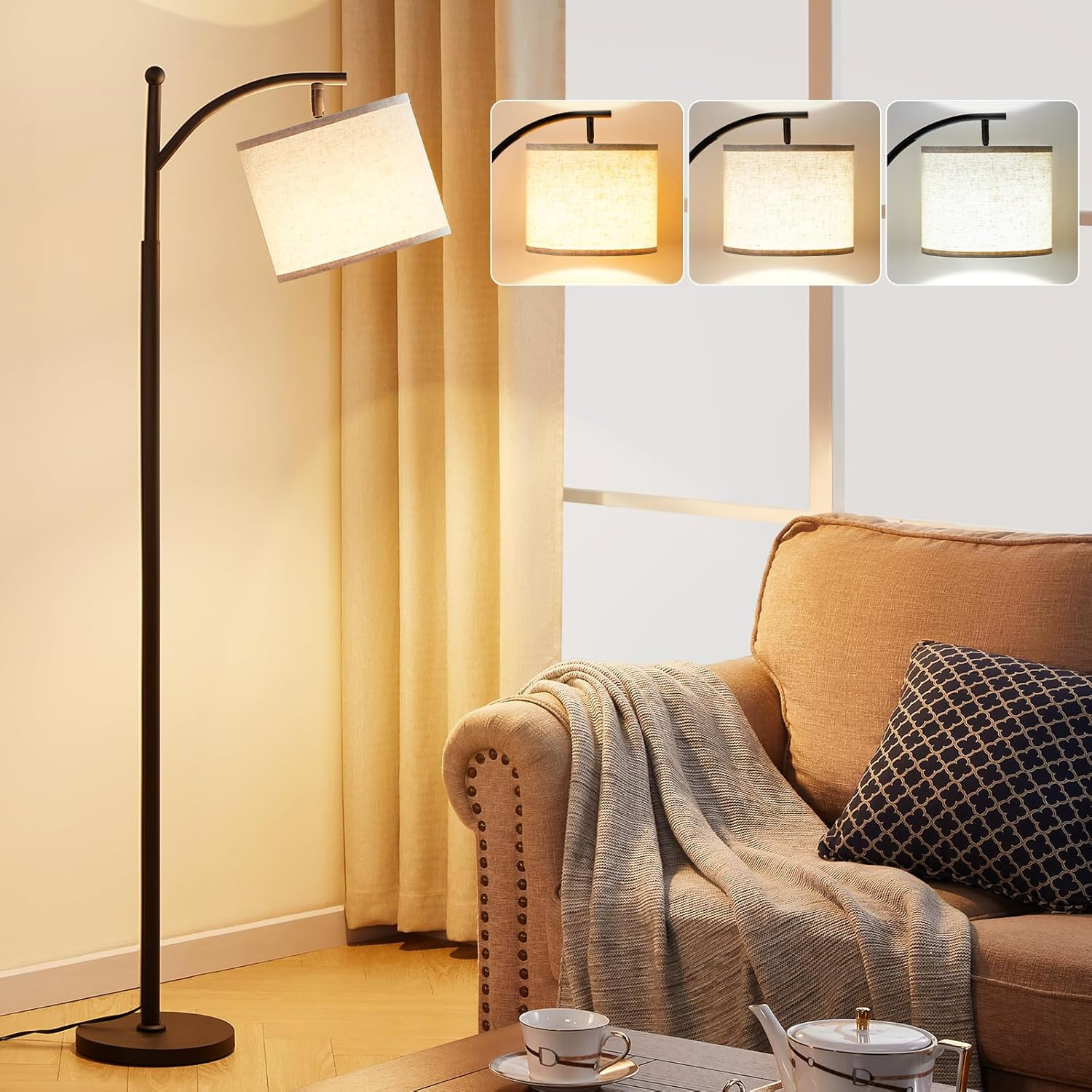 Lampada da Terra Chic: 3 Luci in 1 per il tuo Salotto Moderno