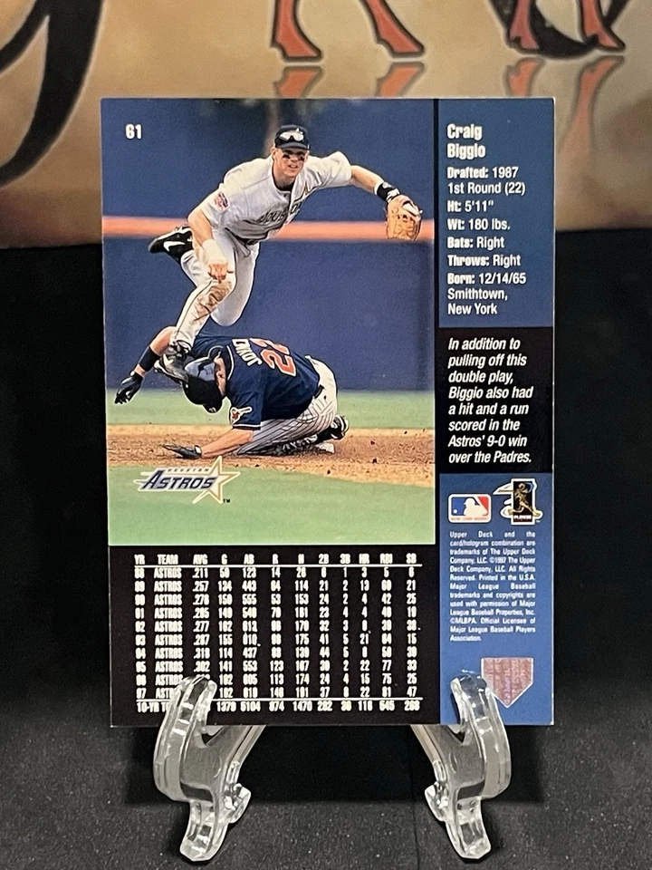 1998 Upper Deck Special F/X Craig Biggio #61 Houston Astros - Image 2 of 3