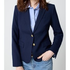 J.Crew Schoolboy Blazer Size 6 Navy Notch Lapel Single-Breasted Formal Business