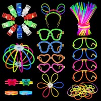 Knicklichter Party Set 246PCS 100 LeuchtstäBe 10 Fingerlichter 246 StüCk