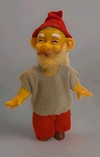 VTG Bearded Steiff Pucki-Style Gnome Dwarf Elf Christmas Toy Rubber Face 1960's