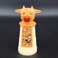 Vintage Whirley Industries Plastic Cow Creamer Pitcher Syrup Dispenser Brown